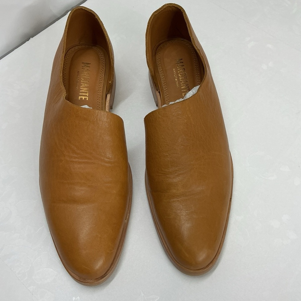 Tan Leather Slip-On Loafers for Men